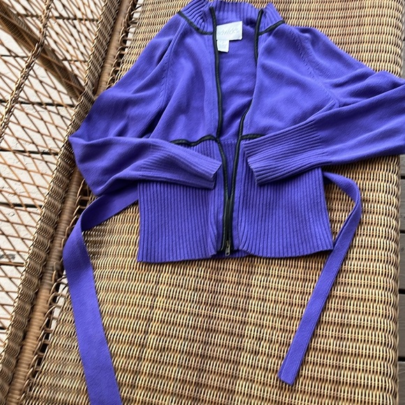 Purple Chadwick’s zipped down sweater size medium - Picture 8 of 8